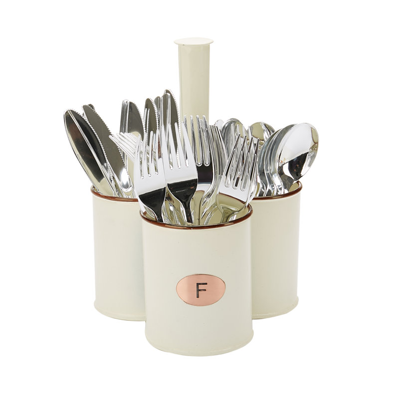 Mind Reader Galvanized 3 Section Flatware Caddy & Reviews Wayfair